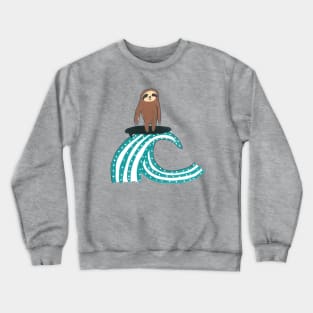 Surfing Sloth Crewneck Sweatshirt